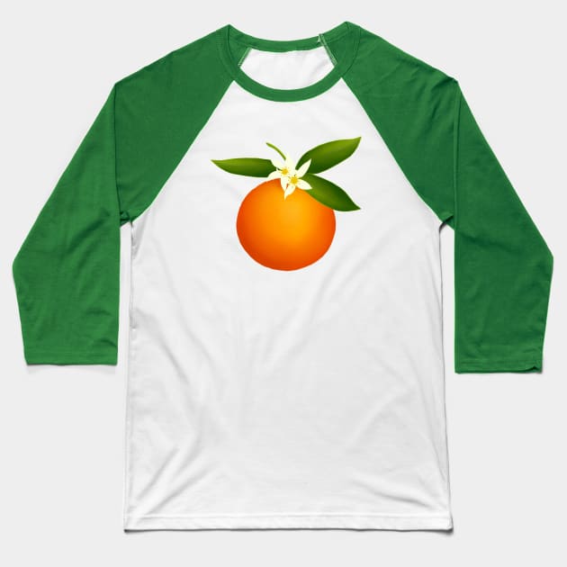 Orange Blossom Baseball T-Shirt by Obstinate and Literate